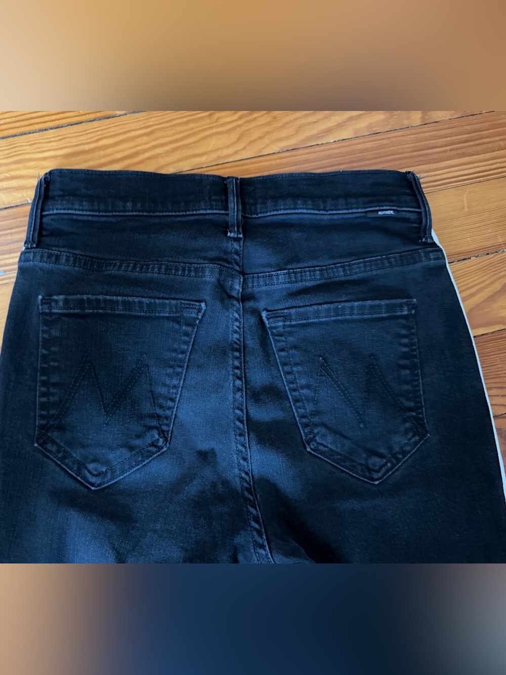 MOTHER Denim THE INSIDER CROP STEP FRAY Kick Flare Jeans-Guilty Racer-Size 25 - Picture 8 of 11